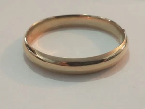 Vintage 14K Gold Hinged Bangle Bracelet - Picture 1 of 6