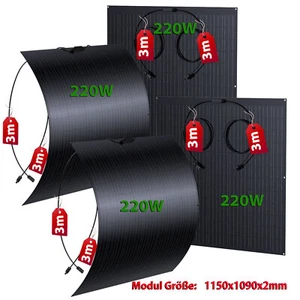 880W Flexibles Solarpanel | 4* 220W Photovoltaik Solarmodule für Balkonkraftwerk - Bild 1 von 23