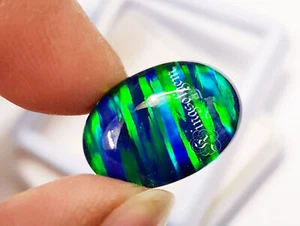 Australia 14,50 quilates ópalo de fuego negro cabujón piedra preciosa suelta - Imagen 1 de 10