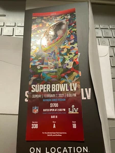 TICKET STUB SUPER BOWL LV 55 Kansas City Chiefs v Tampa Bay Buccaneers 2/7/2021 - Picture 1 of 5