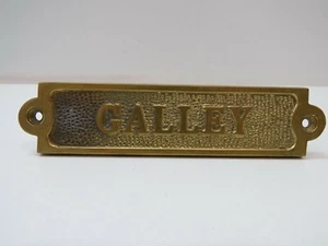 1+1/4 x 5+1/2 Inch Aluminum Plated With Brass "GALLEY" Sign -(B5C294) - Picture 1 of 3