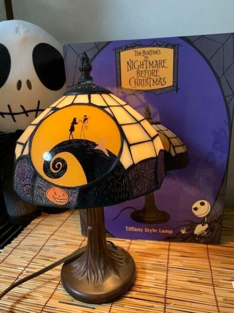 The Bradford Exchange Tim Burton's The Nightmare Before Christmas Moonlight  Table Lamp with Jack, Sally and Zero 