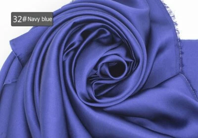 By Yard 100% Silk Charmeuse Fabric 19 momme Pure Silk Satin Material For Gown - Image 1 of 4