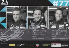 Ried, Dienst, Cairoli Hand Signed Dempsey-Proton Le Mans 2017 Promo Card.