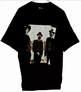 Camicia The BEE GEES Las Vegas solo una notte 1997 concerto adulto grande nera nuova senza etichette - Foto 1 di 2