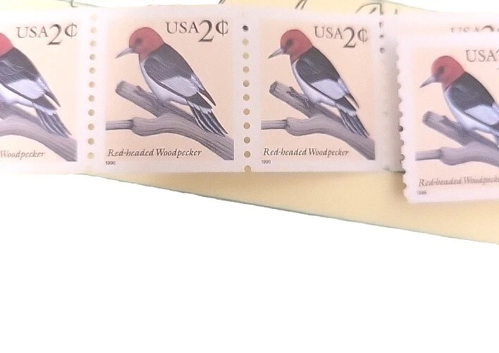 NEVER  USED! STAMP  REDHEAD WOODPECKER 2 CENT US 1996 #1560. AMAZING CONDITION! - Image 1 of 2