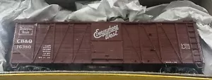 Accurail 4801 HO 40' Wood Outside-Braced Box Car (CB&Q) 16380 MW KC Assembled - Picture 1 of 2