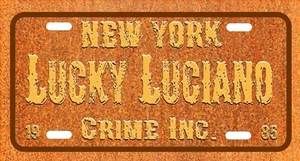 Lucky Luciano Crime Inc New York Mobster Car Truck matrícula - Imagen 1 de 1