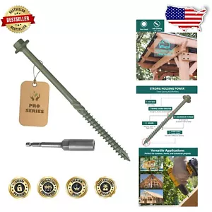 10 tornillos estructurales para madera verde de alta resistencia con enchufe hexagonal - extra largos - Imagen 1 de 9