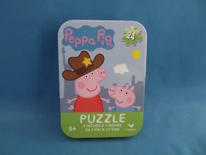 "Rompecabezas PEPPA PIG en lata coleccionable Nick Jr. Spinmaster Cardinal 24 piezas 7"" x 5"" - Imagen 1 de 2