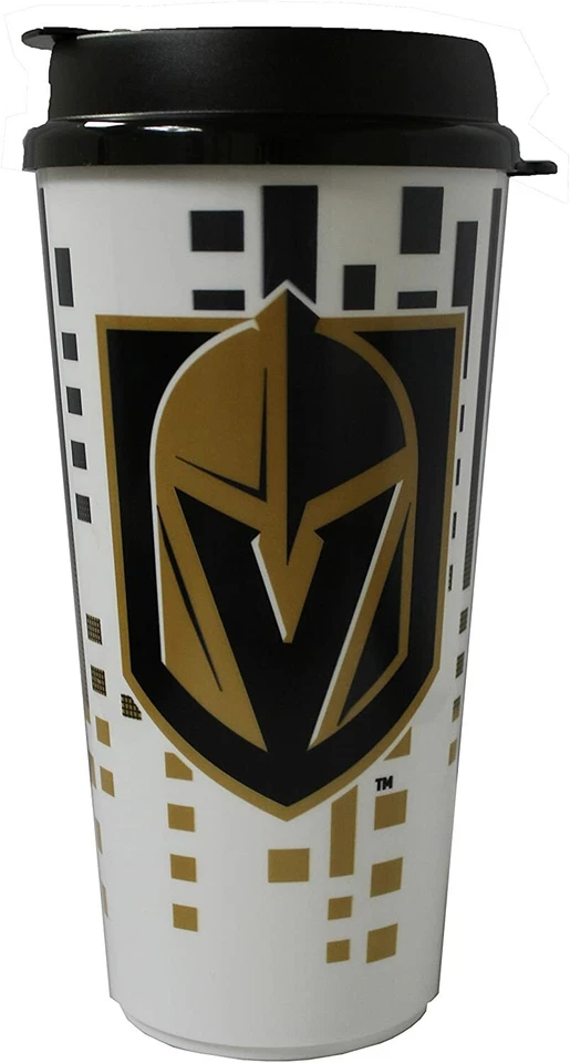 2 Vegas Golden Knights Travel Tumbler Cup Mug 32 Ounces With Lid NHL