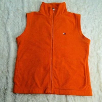 Tommy Hilfiger Orange Suede Vest Size Medium - Image 1 of 4