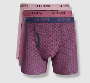 $40 Alfani Underwear Men Red Alfatech Cotton Stretch 3-Pack Boxer Brief Size M - Picture 1 of 2