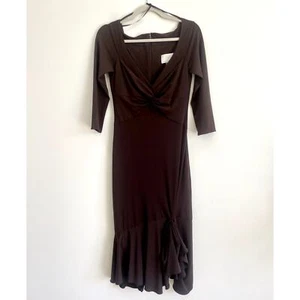 Vestido Vera Wang Vintage en Marrón Chocolate Madre de la Novia Cultivado Talla 4/42 - Imagen 1 de 8