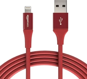 AmazonBasics USB A Cable For Apple Connector Premium Collection 3 Meters Red - Picture 1 of 7