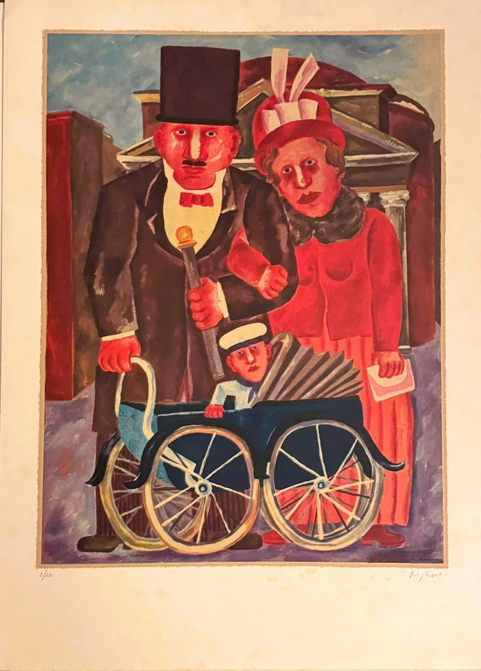 Franz Borghese  Litografia a colori Senza Titolo - Immagine 1 di 1