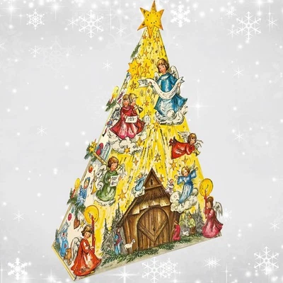Vintage 1960's (1964) Haco 297 Western Germany Christmas Tree Advent Calendar - Image 1 of 4