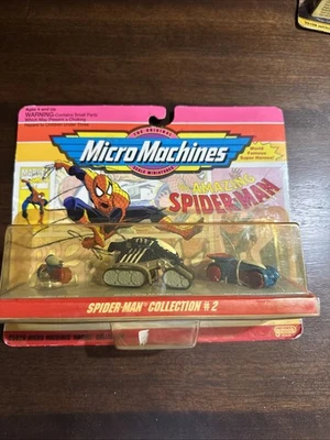 Micro Machines Marvel Collection #2 Spider-Man Jet Cycle, Venom ATV, Turbo Car - Image 1 of 4