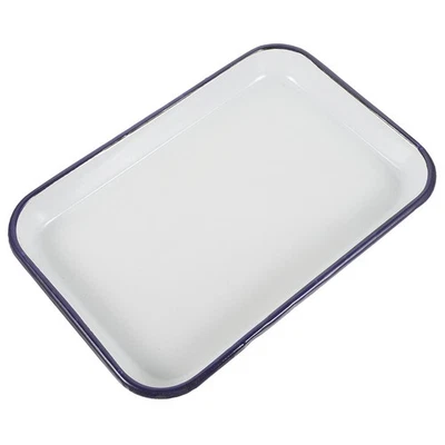  Emaille-Backblech, rechteckige Bratform, Pizzaofen-Pfanne, Lasagne-Pfanne, - Bild 1 von 4