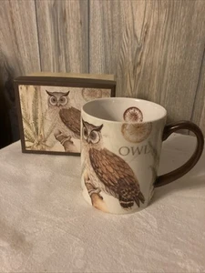 LANG OWL Mug by Susan Winget 14 oz. Ceramic Coffee Cup Mug 2013 New Old - Picture 1 of 2