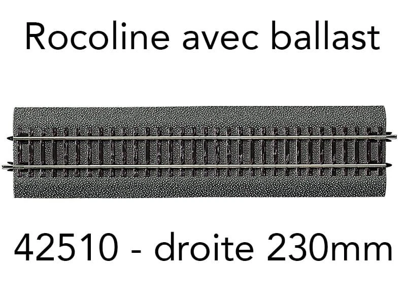 ROCO Rail droit G1 230 mm Rocoline code 83 ballast souple - HO 1/87 - ROCO 42510 - Photo 1/1