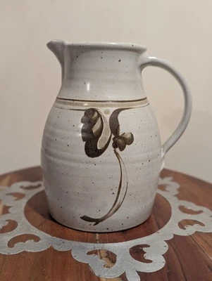 Vintage Stoneware Pitcher By Lynn Lais, Potter * Studio Art Maryland Stoneware* - Image 1 of 4