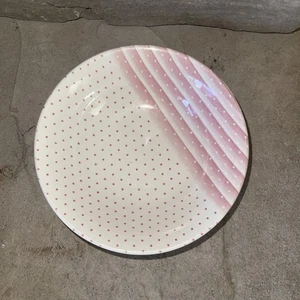 Vintage Churchill England Pink & White MCM China Polka Dot Stripe Small 6” Bowl - Picture 1 of 6