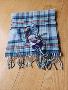 Lochcarron of Scotland Princess Diana Memorial Tartan Scarf Blue 100% Wool NWT - Picture 1 of 7