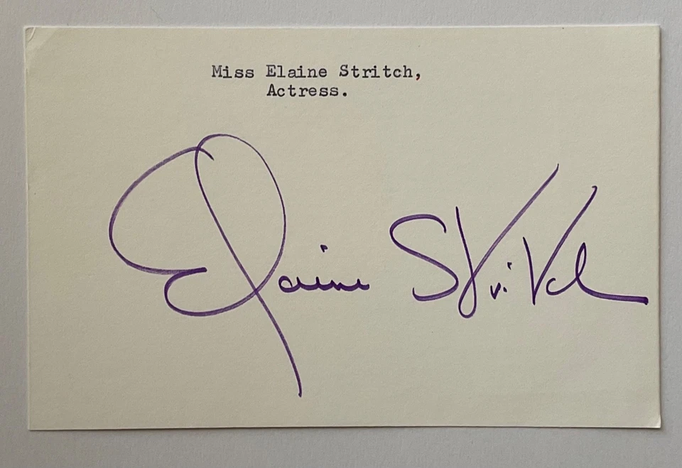 ELAINE  STRITCH ( ( Two’s Company) Genuine Handsigned Signature on Postcard. - Image 1 of 3