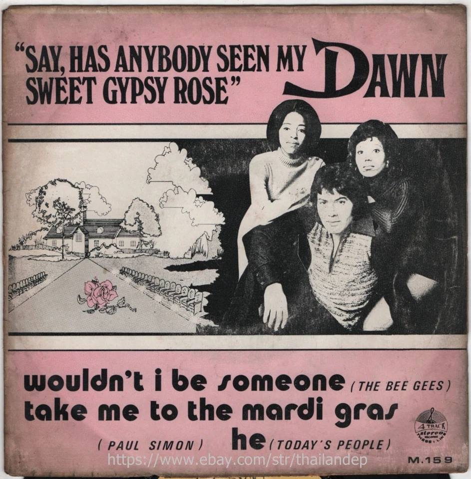 DAWN /THE BEE GEES /PAUL SIMON /TODAY'S PEOPLE THAI EP 7" THAILAND 45RPM - Image 1 of 3
