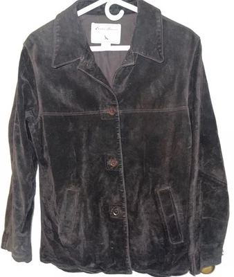 Vintage Eddie Bauer Suede Jacket Button Up Shacket Canada Made Size Medium - Image 1 of 4