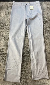 Tom James Men’s 34R Cotton Stretch Twill Pants New With Tags Unhemmed Light Gray - Picture 1 of 18
