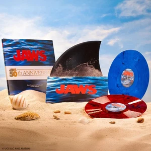 JAWS - OST - 2-LP BLOOD & WATER VINYL - 50TH ANNIVERSARY - JOHN WILLIAMS - NEW! - Foto 1 di 24