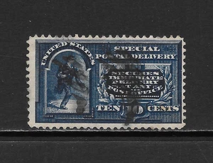 UNITED STATES SCOTT E5 USED FINE - 1895 10c BLUE SPECIAL DELIVERY ISSUE (B8) - Picture 1 of 2
