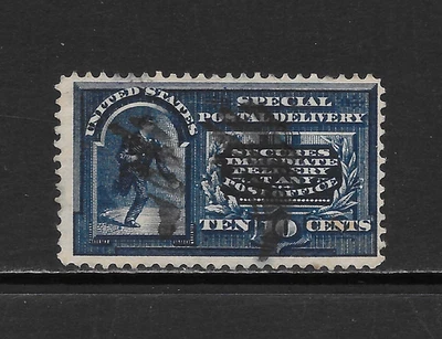 UNITED STATES  SCOTT E5 USED FINE - 1895 10c BLUE SPECIAL DELIVERY ISSUE (B8) - Image 1 of 2