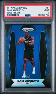 Bam Adebayo 2017-18 Panini Prizm BLUE RC #51 - Rookie Card -  /199  - PSA 9 - Picture 1 of 2