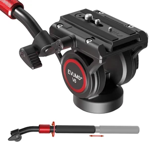 V6 Tripod Head Hydraulic Pan Tilt Video Head Fluid Panoramic Shooting for Camera - Picture 1 of 13