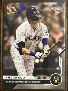 2020 Topps Now #BB1-9 Christian Yelich Milwaukee Brewers - Picture 1 of 2