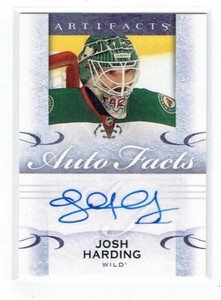 14-15 UD Upper Deck Artifacts Autofacts  Josh Harding  Auto