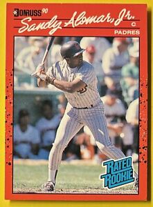 1990 Donruss Baseball Card #30 Sandy Alomar Jr Rated Rookie Error Card “No Dot”