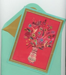 PAPYRUS HAPPY MOTHERS DAY CARD Frame Flowers Floral Vase Mom Gems Mother's - Picture 1 of 2
