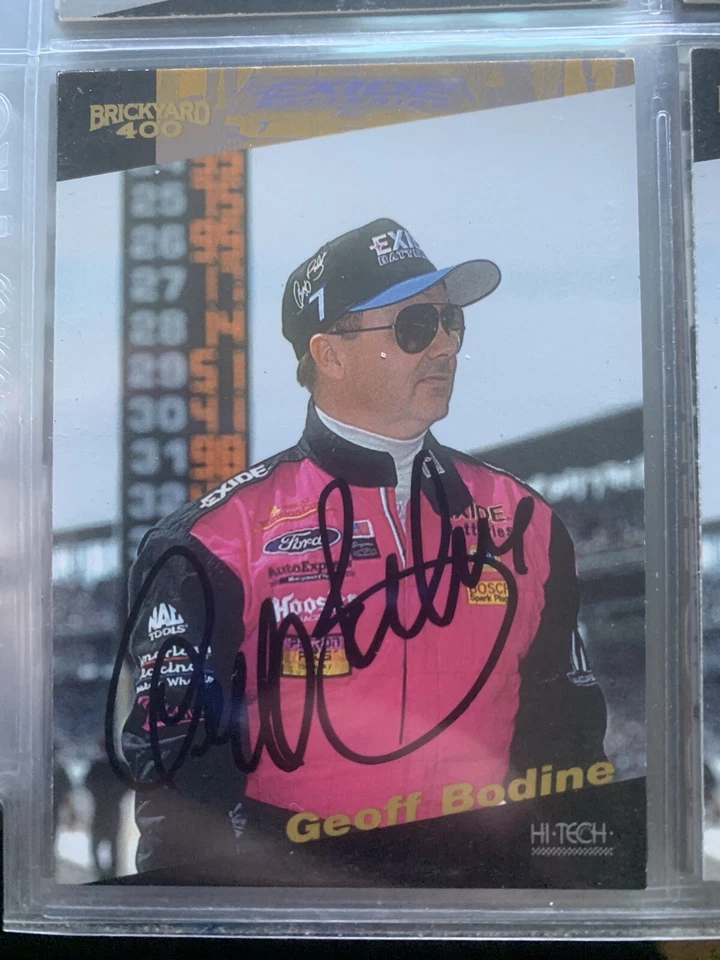 Geoff Bodine autographed 1994 Hi Tech racing trading card  - Image 1 of 2