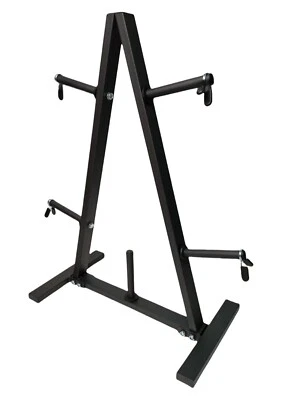 Olympic Bar Weight Plate Tree Rack Stand Storage for 1" Discs Holder Home Gym - Image 1 of 3