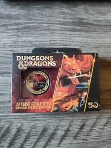 Dungeons & Dragons 50th Anniversary 24k Gold Plated Coin with Colour Print #241 - Picture 1 of 3
