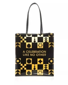 Bloomingdale's Celebration Tote 150th Anniversary Exclusive Black Gold - Picture 1 of 1