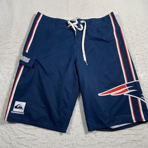 New England Patriots Board Shorts Mens 30 Blue NFL Quiksilver Cover