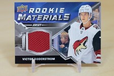 2020-21 Upper Deck Rookie Materials Victor Soderstrom #RM-VS Arizona Coyotes RC