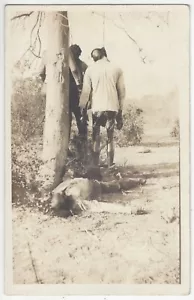 FOUR POSTCARDS - 1915 Mexican Revolution Border REAL PHOTO Hanging & Dead Bodies - Picture 1 of 5