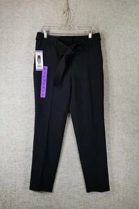 Hilary Radley Tie Belt Dress Pants Trousers Black Women's 4 (32x28.5) NWT - Picture 1 of 10