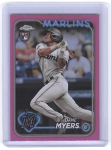 2024 Topps Chrome Rookie Dane Myers Pink Refractor Miami Marlins - Picture 1 of 2